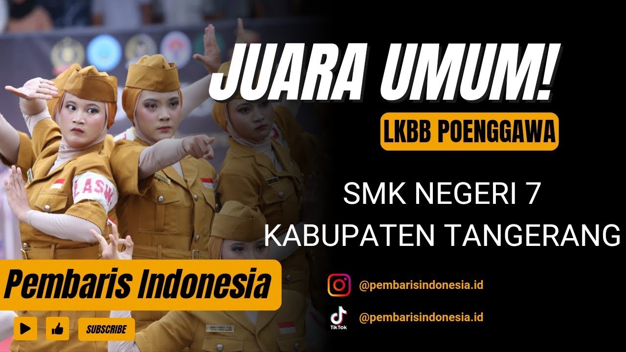 PASKIBRA SMKN 7 KAB. TANGERANG. LASWI JUARA UMUM DI TANAH KELAHIRAN BANDUNG.