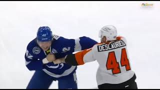 Nic Deslauriers vs Curtis Douglas - Philadelphia Flyers 