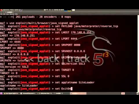 Java Applet Attack hack a pc
