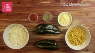 Poblano Peppers and Corn Filling for Tamales