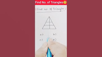 Find No. of Triangles 🧐 l Maths Trick #youtubeshorts #maths #shortvideo #shorts