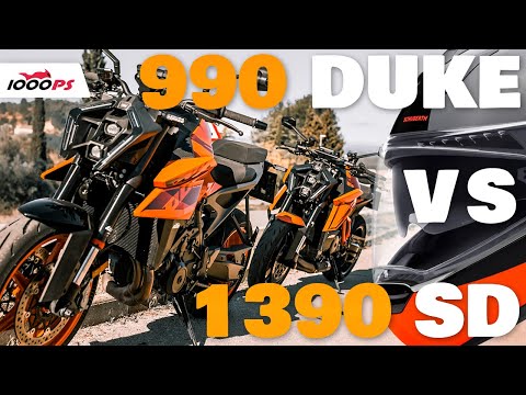 Duell der Herzöge - 1390 SuperDuke vs 990 Duke & Helm-Special - 1000PS Mittagspause LIVE