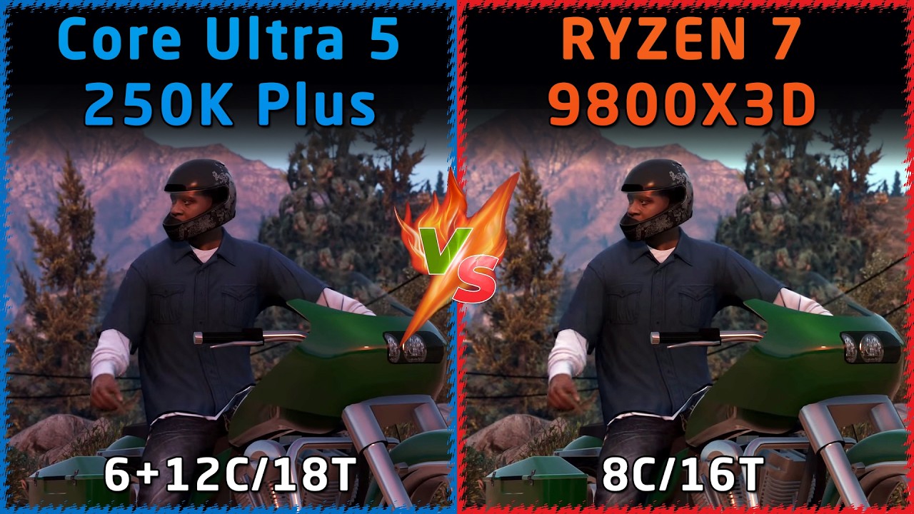 Intel Core Ultra 5 250K Plus vs AMD Ryzen 7 9800X3D - YouTube