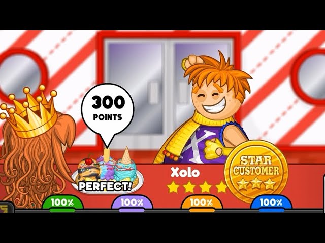 papa's scooperia hd  day 100 + perfect day 