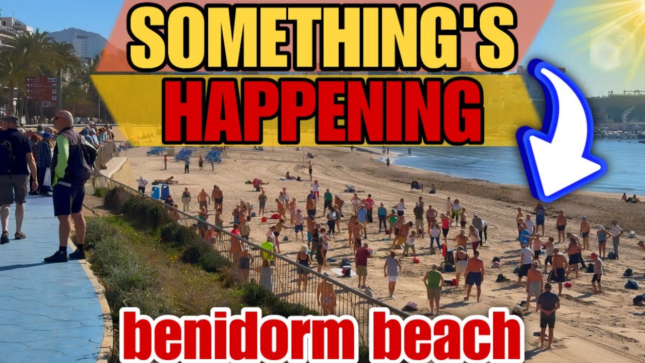 Переполненный Бенидорм 🔥 Что-то происходит на пляже! 👀🏖️