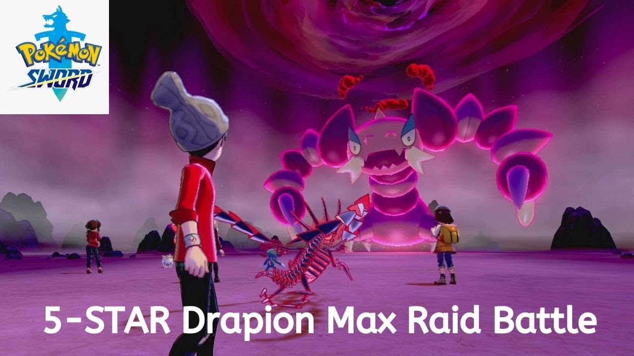 Pokemon Sword 5Stars Max Raid Battle Drapion YouTube