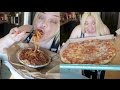 GIANT PIZZA + PASTA EATING SHOW! (MUKBANG) | WATCH ME EAT