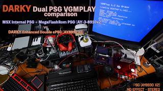 MSX Darky - Dual PSG VGMPLAY comparison test