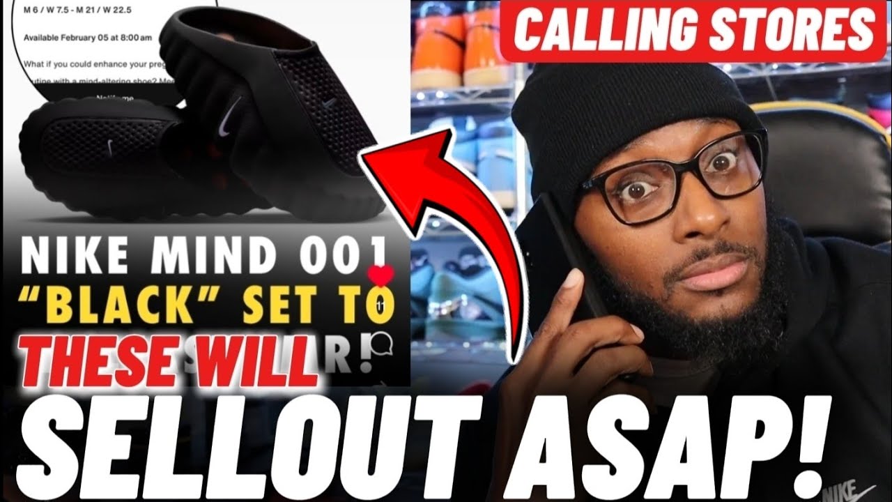  THESE Will SELL OUT ASAP! 👀Nike Mind 001 “Black 🔥