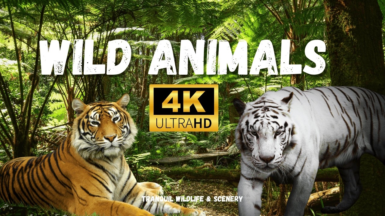 Amazing Scene of Wild Animals In 4K With Sound - Tranquil Wildlife & Scenery