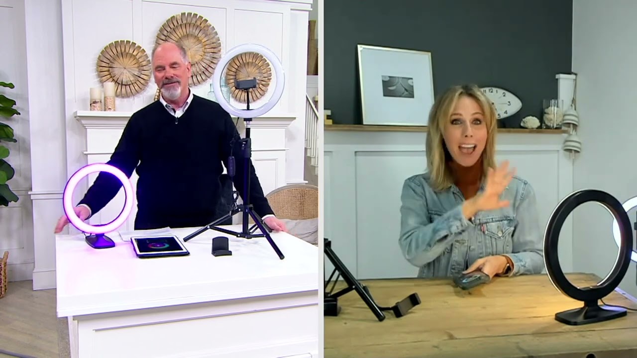 Monster Smart 10" Multi-Color /Zone LED Lamp and Ring Light Kit on QVC