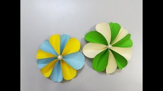 عمل وردة جميلة بالورق الملون Make a Paper Flowers - اشغال يدوية