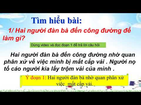 Tập đọc: Phân xử tài tình