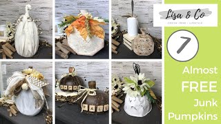 🍁 Junk Pumpkins. |  Almost Totally FREE Fall Home Decor!  |  Lisa & Company