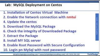 LAB: Install MySQL on CentOS 7 | Install CentOS 7 on Vmware Workstation | MySQL Training|TechPledge