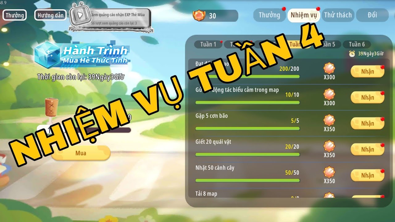 LÀM NHIỆM VỤ TUẦN 4 TRONG MÙA MINI WORLD | DODO VN - YouTube