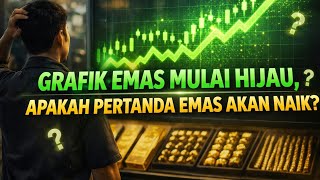Grafik Emas Mulai Hijau , Apakah Pertanda Emas Akan Naik?