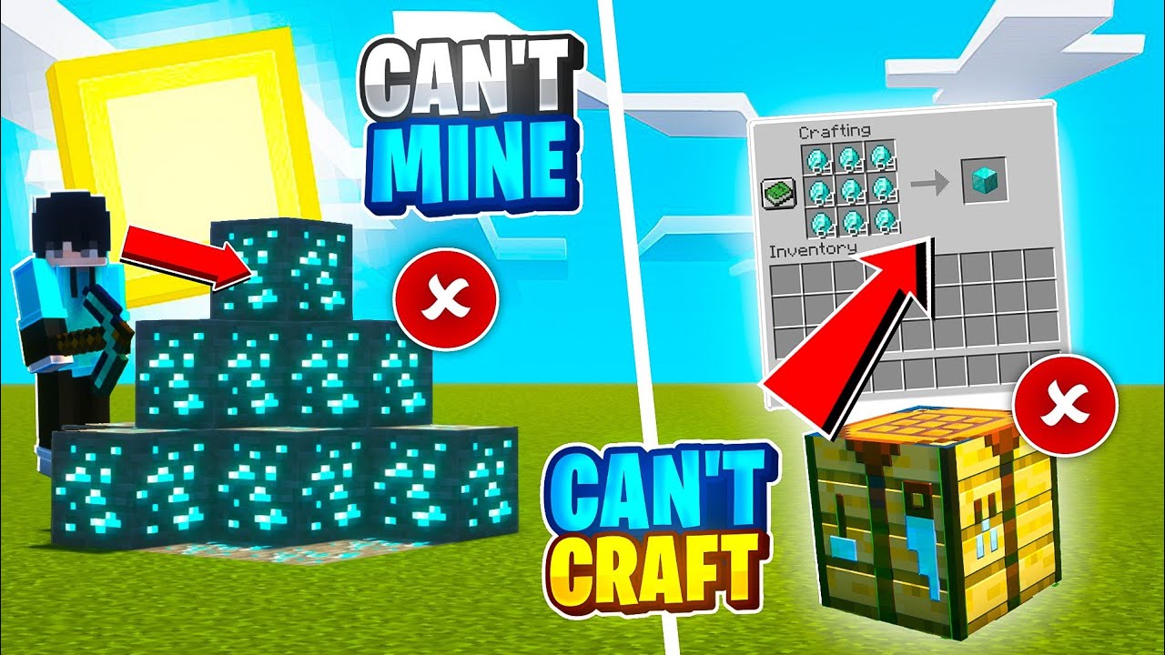 MINECRAFT But I Can't Craft And Can't Mine Anything... Shorts 