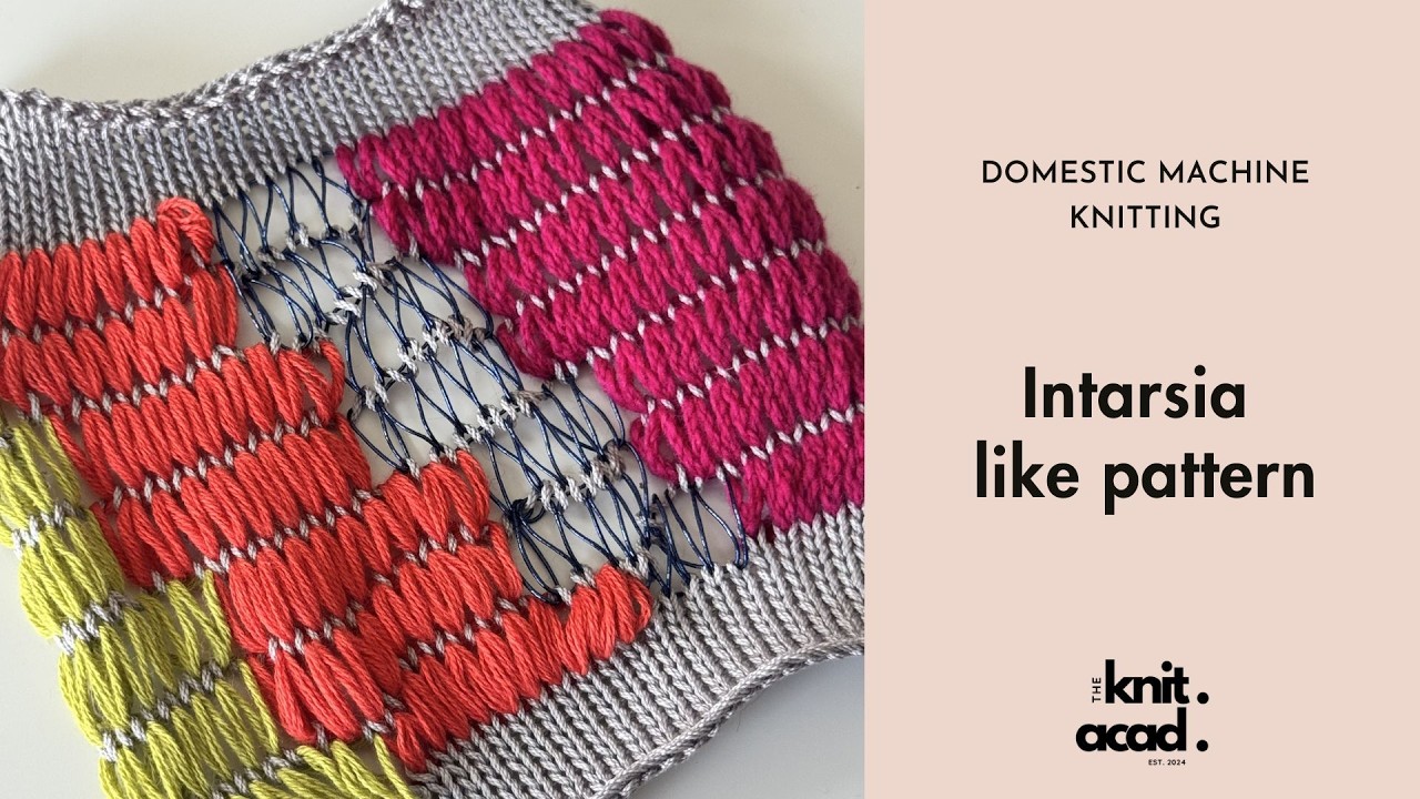 Machine Knitting - easy Intarsia effect - YouTube