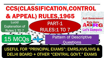 CCS(CCA) RULES,1965:PART-1