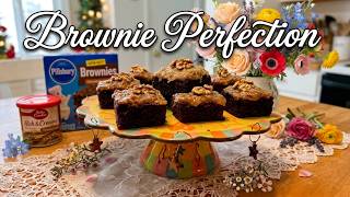 BROWNIES! PILLSBURY FUDGE BROWNIES! JUST ADD WALNUTS! NEW BROWNIE BAR PAN! PERFECT BROWNIE SHAPE!