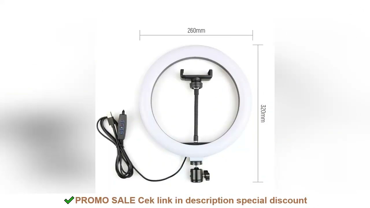 Dimmable LED Selfie Ring Light Camera Phone USB ring lamp Photography Fill Light with Phone Holder S