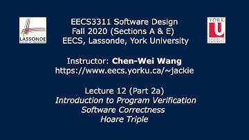 [HD] EECS3311 F20 Lecture 12 Part 2a - Hoare Triple