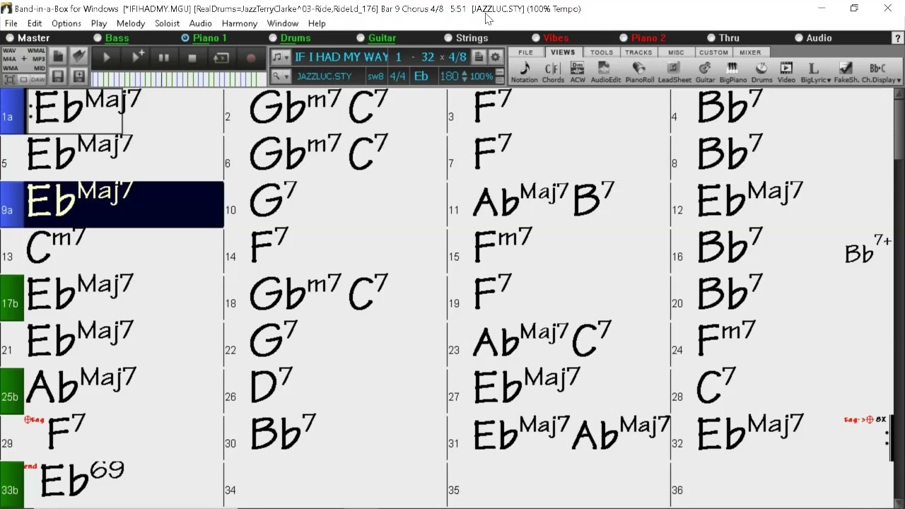 BACKING TRACK - IF I HAD MY WAY (James Kendis & Lou Klein) (Eb) 180 BPM SWING
