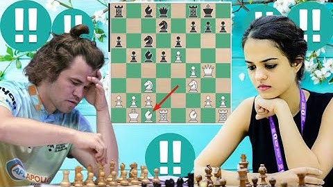 Creative Magnus Carlsen vs Tania Sachdev chess game 83