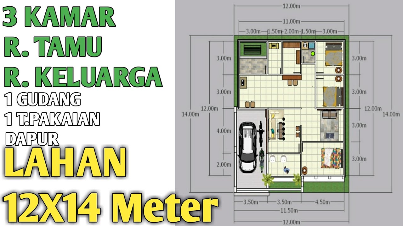  Gambar  Denah Rumah  Minimalis 2 Kamar Tidur Ukuran  5x7  Info Terkait Gambar 