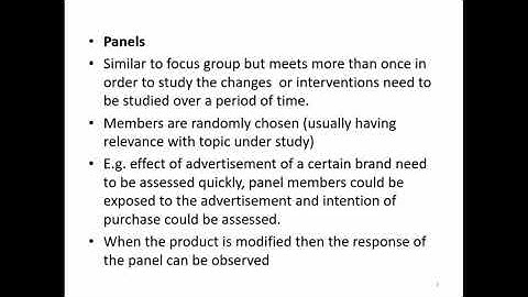 RM12 - Data Collection Methods: Focus Group, Panels, Interviews - Research Methodology - Lecture 12