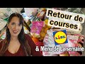 Retour de courses lidl et menu de la semaine pour une famille de 6