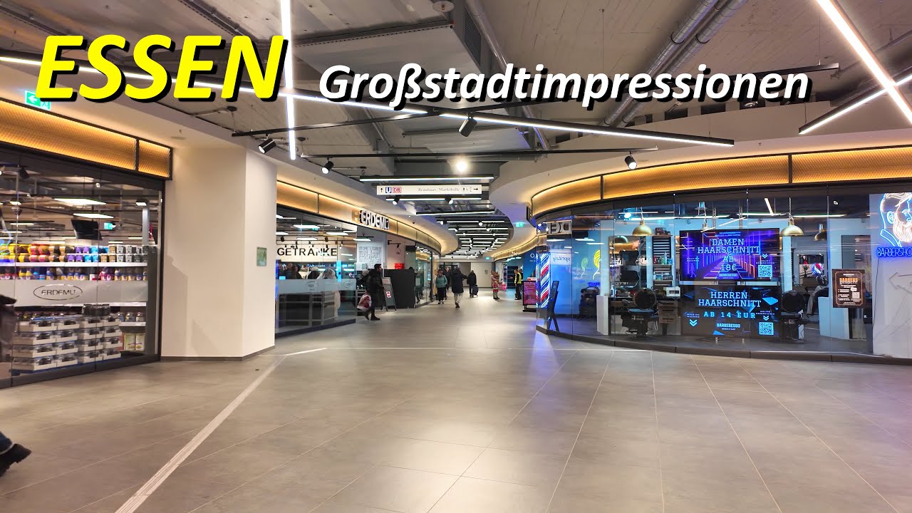 Stadt Essen walking 4K | Großstadtimpressionen im Zwielicht Herbst 2024