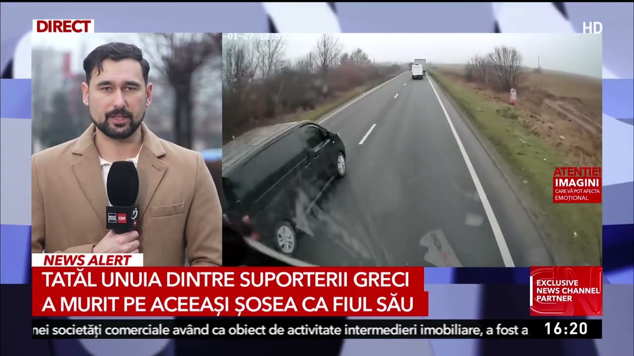 Tatăl unuia dintre suporterii greci a murit pe aceeași șosea ca fiul său