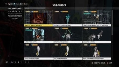 Warframe void trader