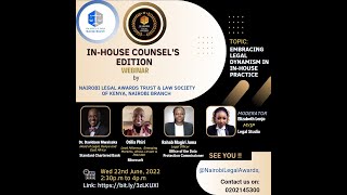 NLA In-House Counsel Webinar- Embracing Legal Dynamism in In-House Practice