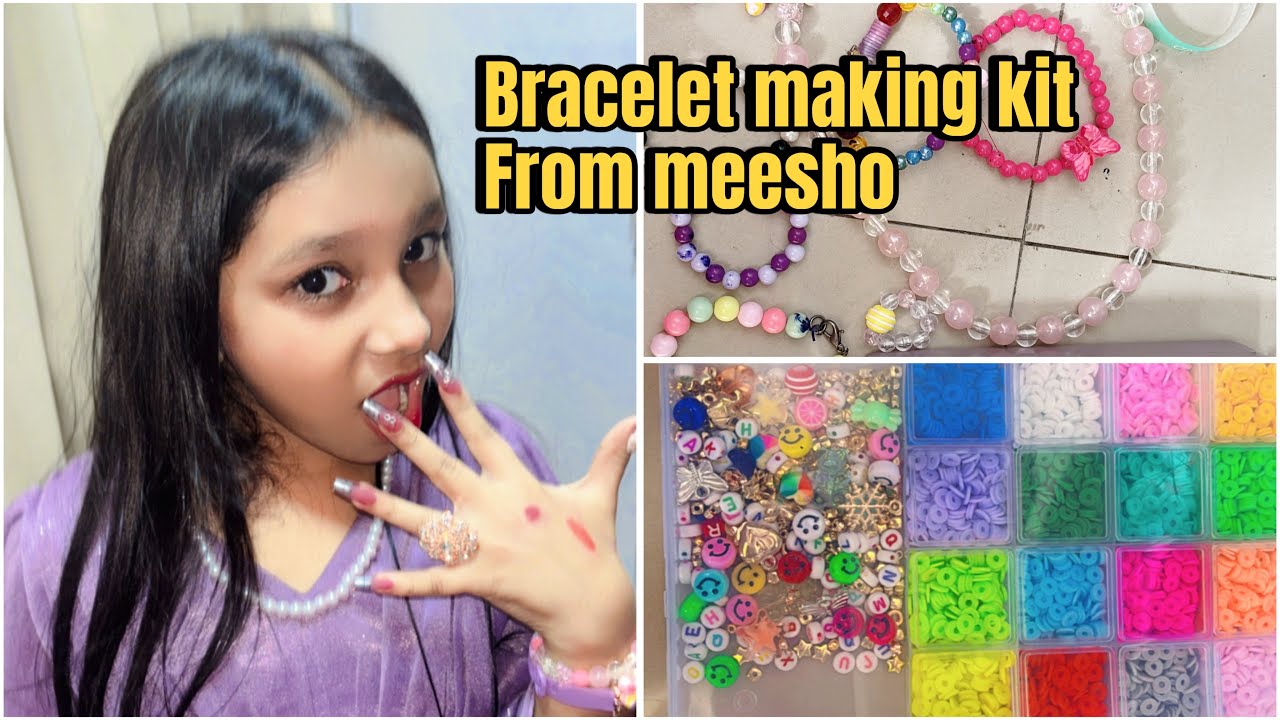 Affordable😍Bracelet making kit from meesho🤗. 99Wholesale review. Riza ka bracelet collection.