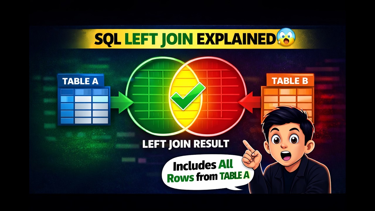 Stop Confusing SQL Joins! LEFT JOIN Explained Clearly - YouTube