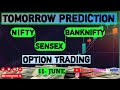 Nifty,Banknifty,Sensex prediction tomorrow |11 JUNE intraday #niftybanknifty @Tradetacticsbyrohit