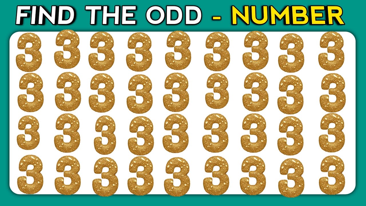 FIND THE ODD ONE OUT | NUMBER AND LETTER EDITION | ODDITY SPOTTING ...