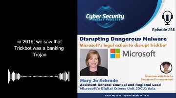 Disrupting Dangerous Malware – Microsoft’s legal action to disrupt Trickbot [Podcast clip]
