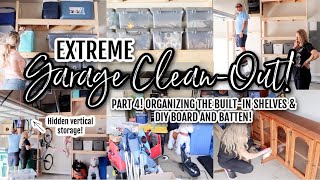 *NEW* EXTREME HOARDER GARAGE CLEANOUT PART 4! ORGANIZING OUR NEW DIY BUILTINS!!