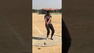 hammer throw u17 girls 3kg 63.60m school game rajishthan state #army #indian #hammerthrow #hardwork