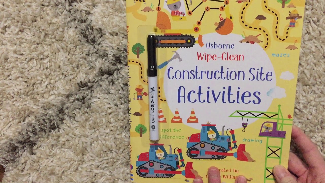 Usborne Construction Site Activities (Wipe-Clean)