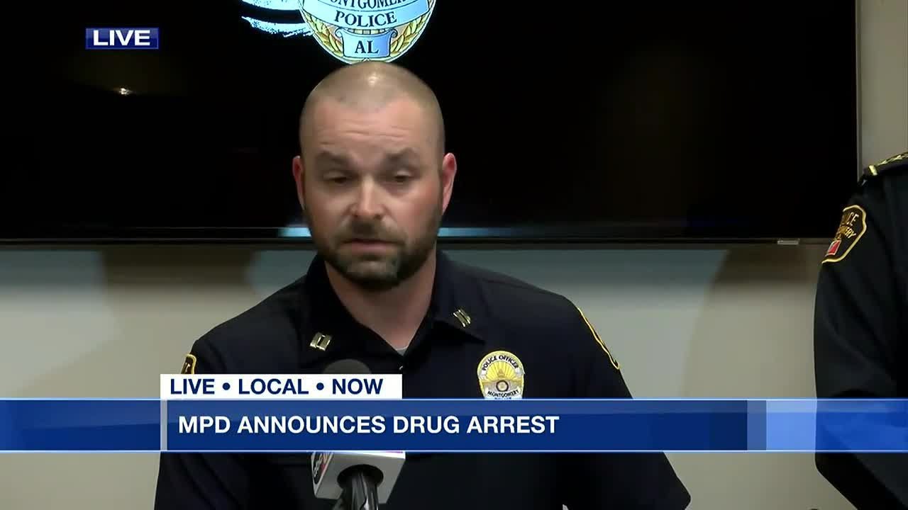 Montgomery police hold news briefing on drug trafficking arrest