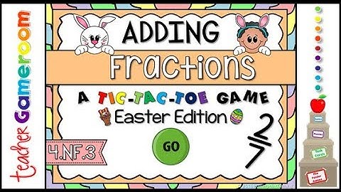 Adding Fractions Easter Tic Tac Toe Powerpoint Game Preview