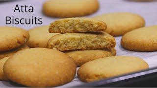 Healthy Atta Biscuit Recipe | Digestive Oats Atta Biscuit | Eggless Biscuit Recipe | Atta Biscuit