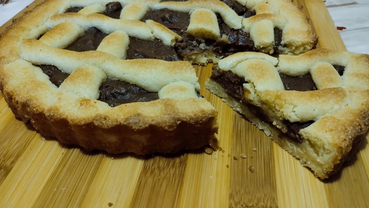 LA CROSTATA CON CREMA AL CIOCCOLATO  CHE AMANO TUTTI! SEMPLICE E BUONISSIMA! 