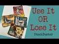 STASH BUSTER -Mixed Media Art Journal Tutorial-USE IT OR LOSE IT