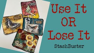 STASH BUSTER -Mixed Media Art Journal Tutorial-USE IT OR LOSE IT